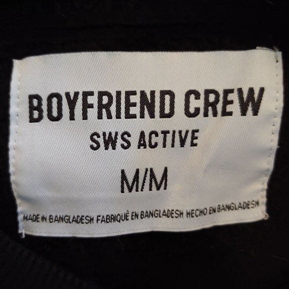 Boyfriend Crew SWS Active sweatshirt with blingy rinestone skull with wings Med - Picture 9 of 11